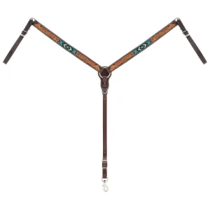 Weaver Turq Cross Turquoise Beaded Breast Collar
