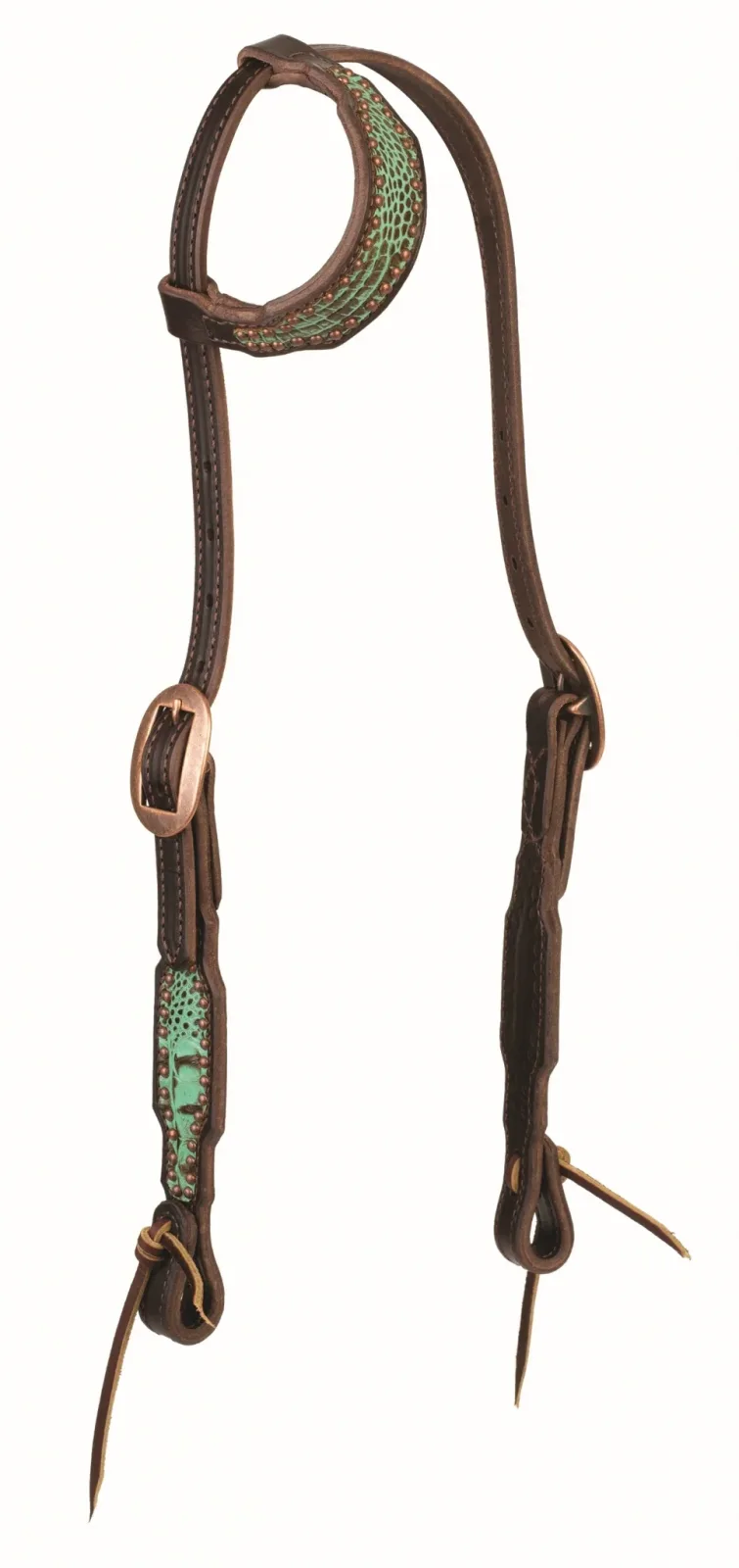 Weaver Turquoise Croc Headstall - Image 2