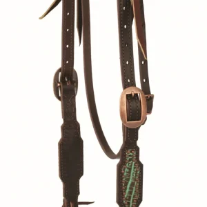 Weaver Turquoise Croc Headstall