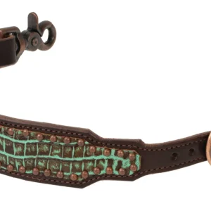 Weaver Turquoise Croc Wither Strap