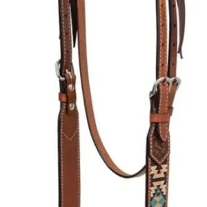 Weaver Turquoise Cross Aztec Browband Headstall