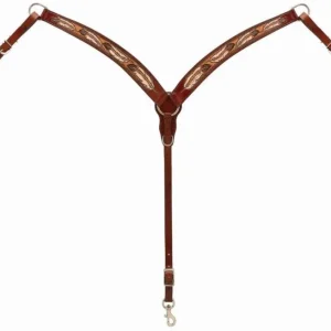Weaver Turquoise Cross Coco Breast Collar Chestnut