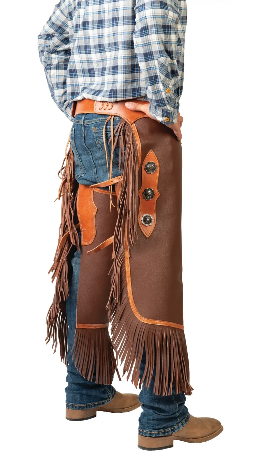 Weaver Western Leather Cowboy Chinks - Image 2