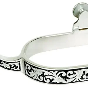 WeaverLadies Spurs With Engraving Black Paint 1.75