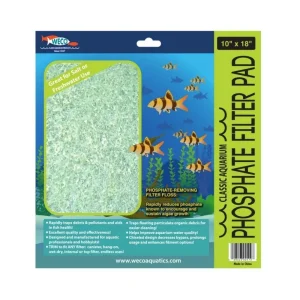 Weco Products Classic Aquarium Phosphate Aquarium Filter Pad Green, 10 in x 18 in