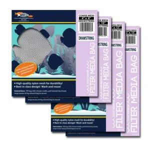 Weco Products Coarse Mesh Drawstring Aquarium Filter Media Bag, White, 6 in x 10 in