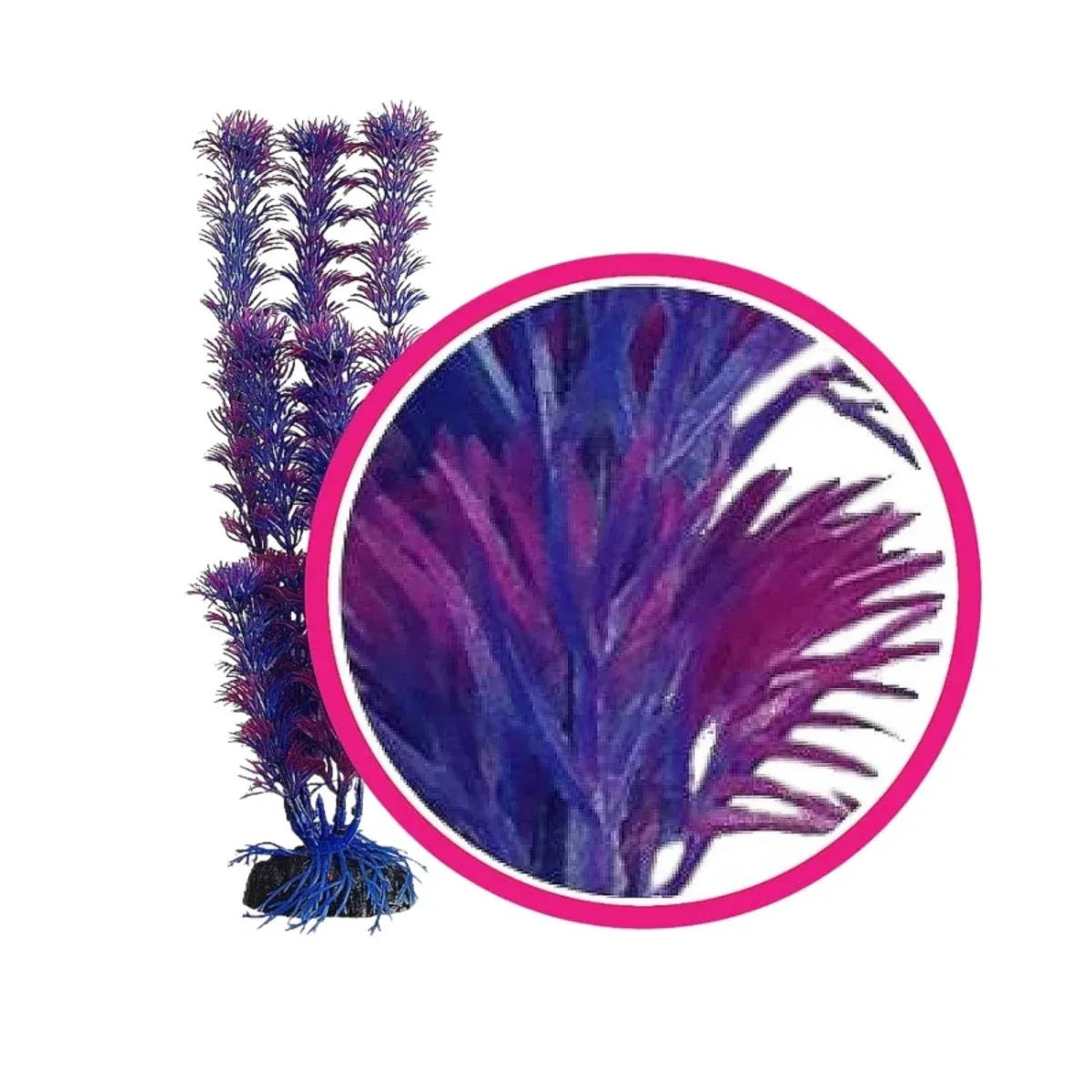 Weco Products Dream Series Fuschia Fern Aquarium Plant, Pink, Purple, 9 in