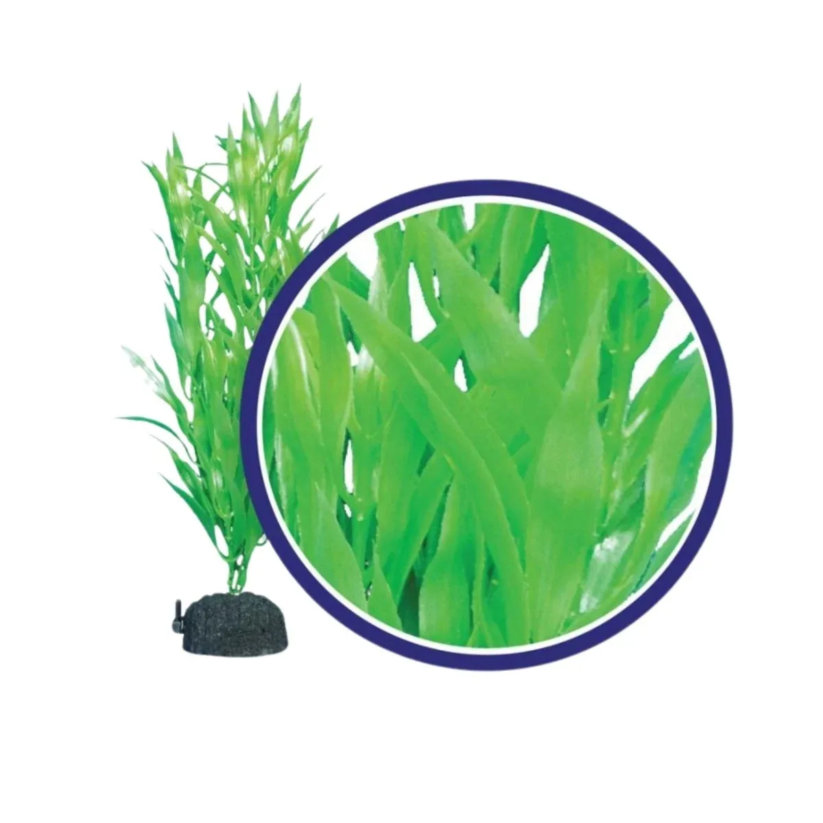 Weco Products Freshwater Series Bamboo Leaf Aquarium Plant, Green, 9 in