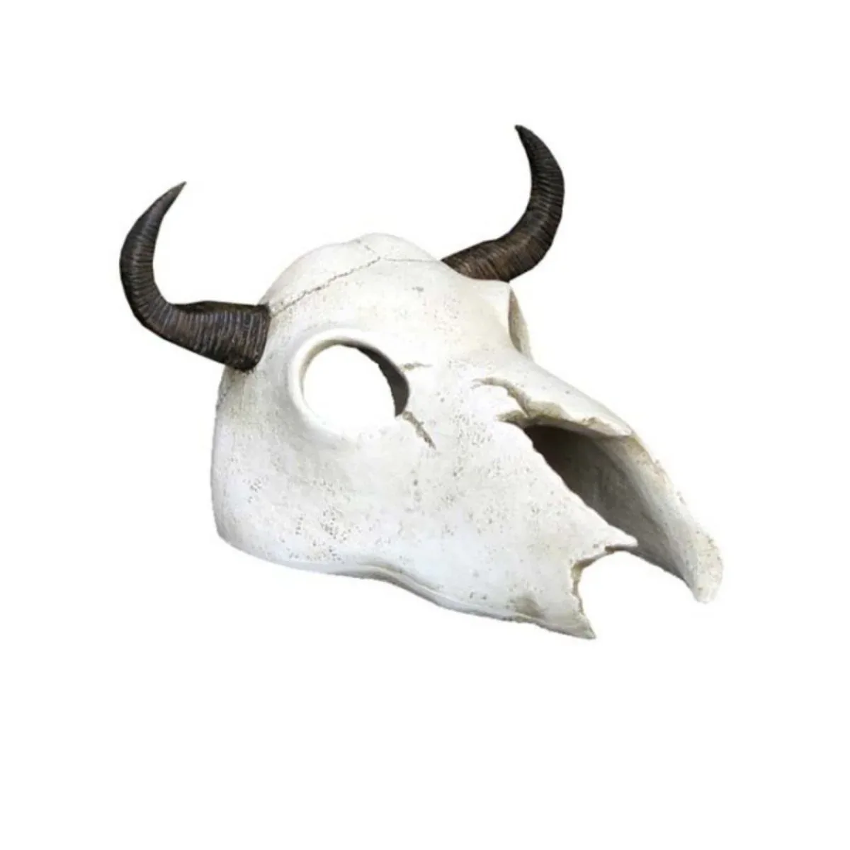 Weco Products Wecorama Catacombs Longhorn Skull Aquarium Ornament Black, White