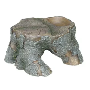 Weco Wecorama Sleepy Hollows Pine Stump Den Terrarium Ornament Gray/Brown MD