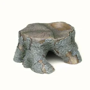 Weco Wecorama Sleepy Hollows Pine Stump Den Terrarium Ornament Gray/Brown SM