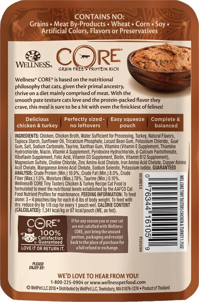 Wellness CORE Tiny Tasters Chicken & Turkey Pate Wet Cat Food - Image 2