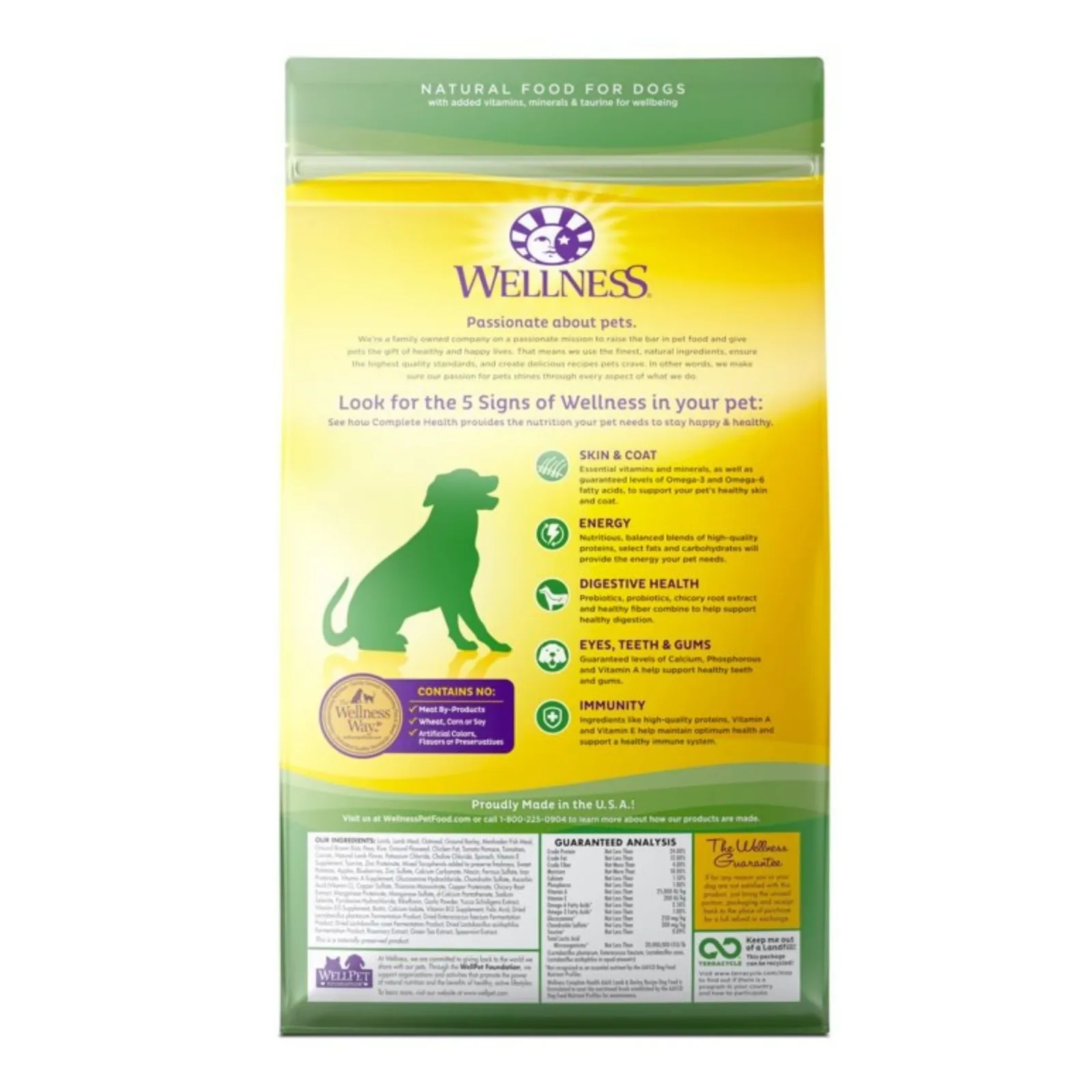 Wellness Dog Lamb Barley 5 lb Adult Complete Health - Image 2