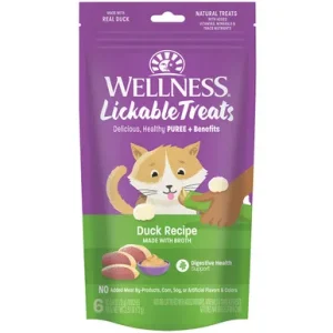 Wellness Duck Recipe w/ Bone Broth Lickable Cat Treats, 6