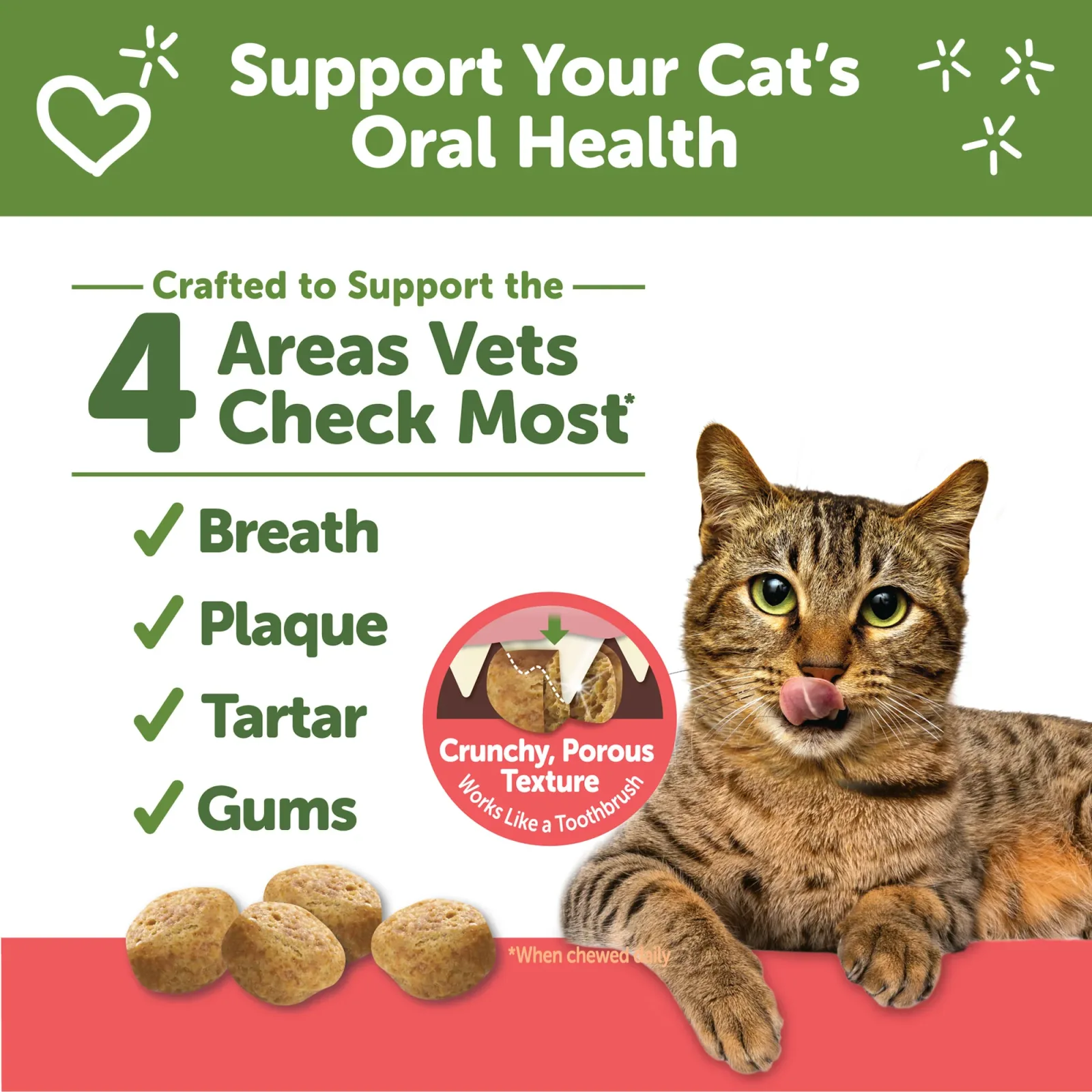 Wellness WHIMZEES Cat Chicken and Salmon Flavor Dental Treats, 2 oz - Image 2