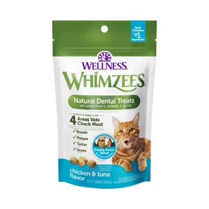 Wellness WHIMZEES Cat Chicken and Tuna Flavor Dental Treats, 2 oz