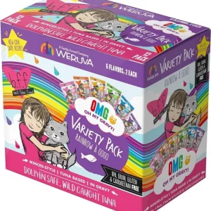 Weruva Grain Free Bff Omg Rainbow A Go Go Cat Variety Pouches Pack-3-oz, Case Of 12-{L+x}