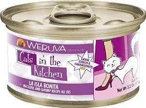 Weruva Mackerel & Shrimp Recipe Au Jus Cans La Isla Bonita Cat 24/3.2oz. {L-x} 784081 - Image 2