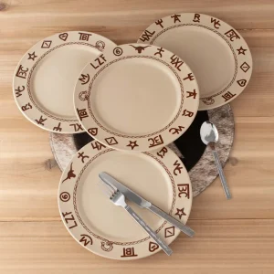 West Creation Branded 4 Piece Dinner Plate Set