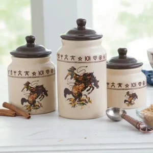 West Creation Branded Bronco 3 Pc Canister Set