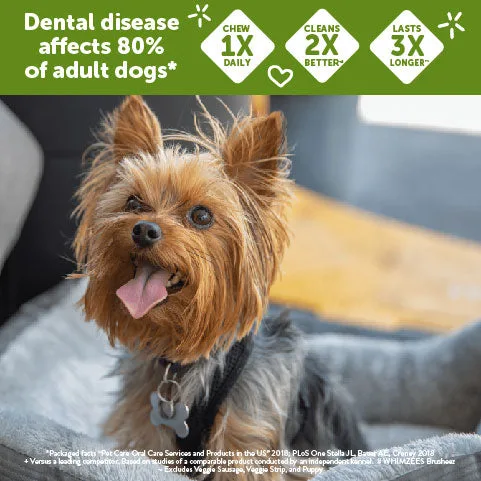 WHIMZEES by Wellness Natural Daily Dental Long Lasting Dog Treats, Medium Veggie Strip - Image 2