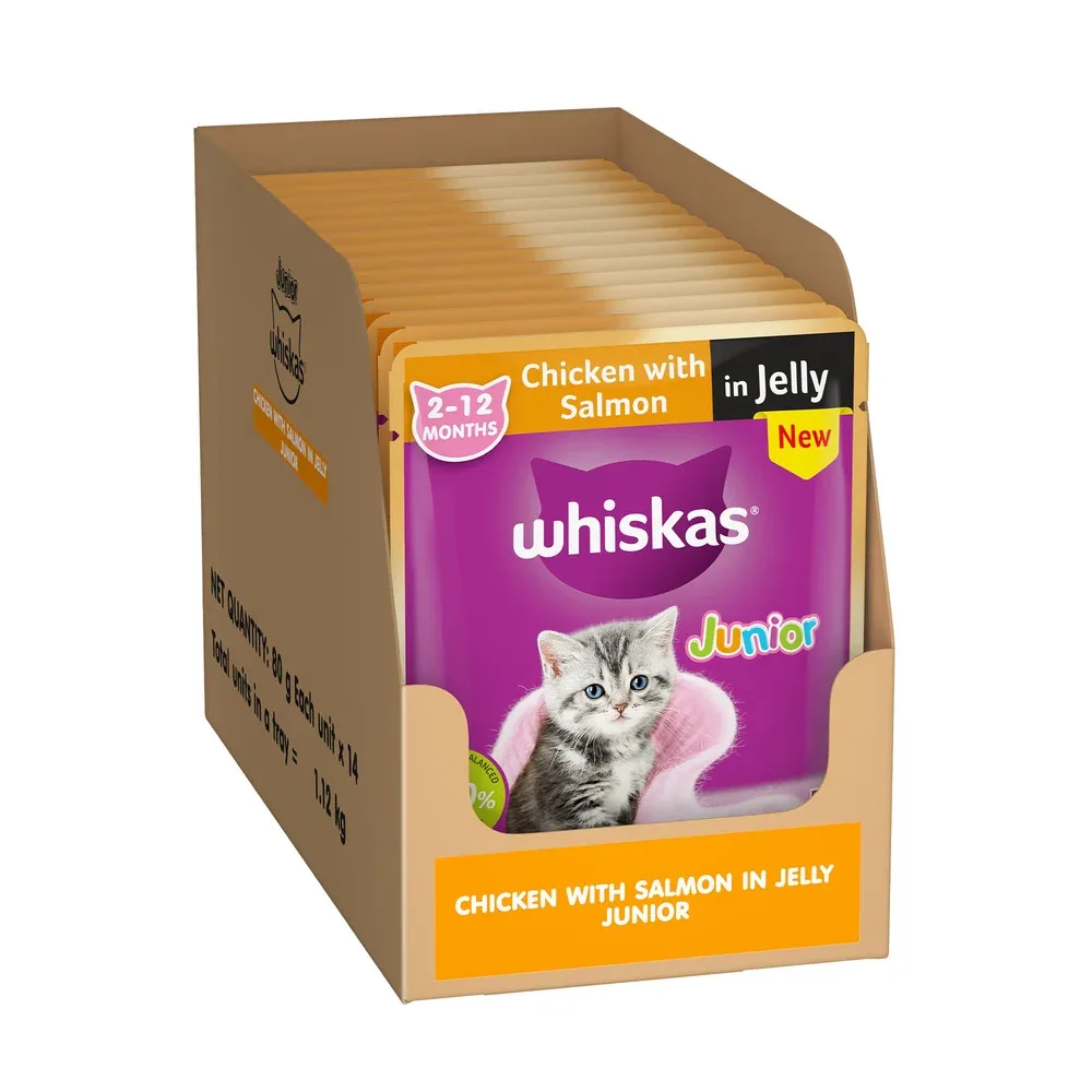 Whiskas Chicken with Salmon in Jelly Kitten (2-12 Months) Cat Wet Food
