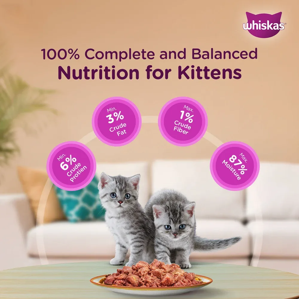 Whiskas Chicken with Salmon in Jelly Kitten (2-12 Months) Cat Wet Food - Image 2