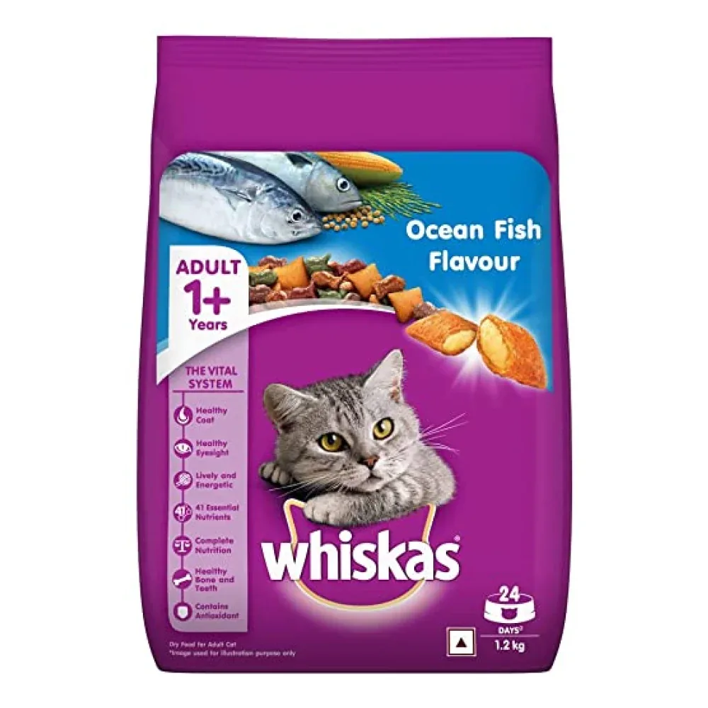 Whiskas Ocean Fish and Tuna Flavour Adult Cat Dry Food Combo - Image 2
