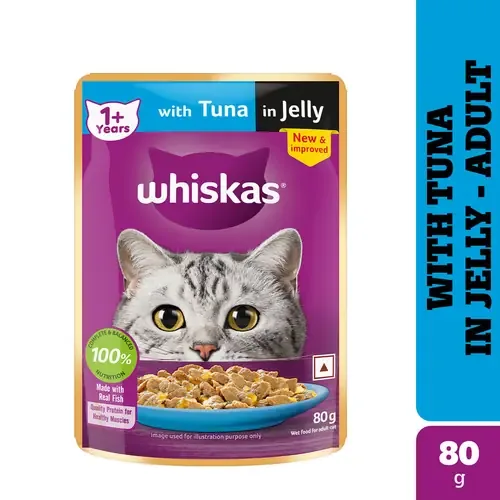 Whiskas Tuna in Jelly Meal and Ocean Fish Adult Cat Wet Food Combo - Image 2