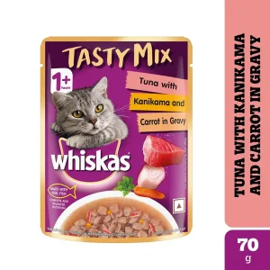 Whiskas Tuna with Kanikama And Carrot in Gravy Tasty Mix Adult Cat Wet Food