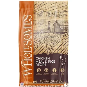 Wholesomes All Life Stages Indoor/Outdoor Chicken Meal and Rice Recipe Dry Cat Food, 15 lb