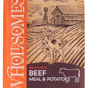 Wholesomes Beef Meal & Potatoes Grain-Free Dry Dog Food Grain-Free Dog Treats 35 lb