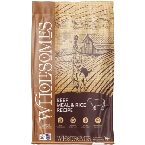Wholesomes Beef Meal & Rice Recipe For Adult Dogs