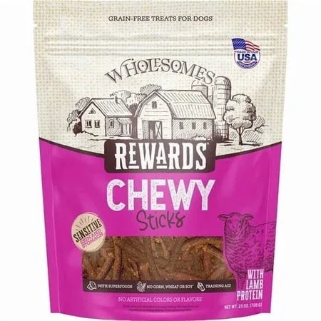 Wholesomes Chewy Lamb Sticks Dog Treats 25 oz