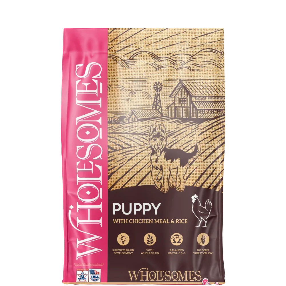 Wholesomes Puppy Chicken Meal & Rice Recipe For Puppies