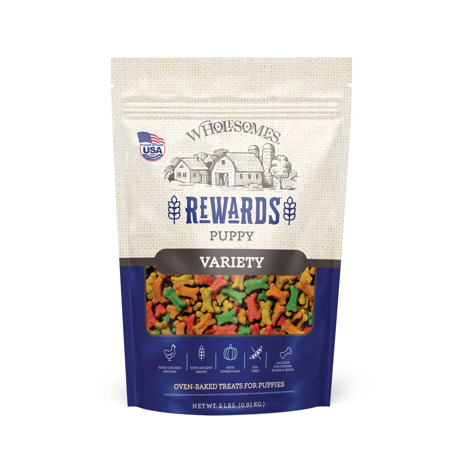 Wholesomes Rewards Puppy Variety Biscuit Dog Treats 2 lb