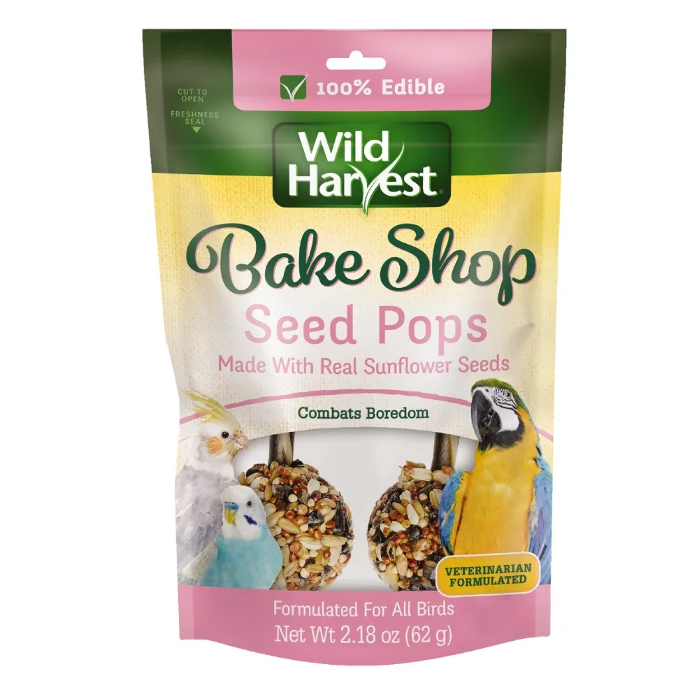 Wild Harvest Bakeshop Seed Pops Bird Treats Real Sunflower Seeds 2 ct