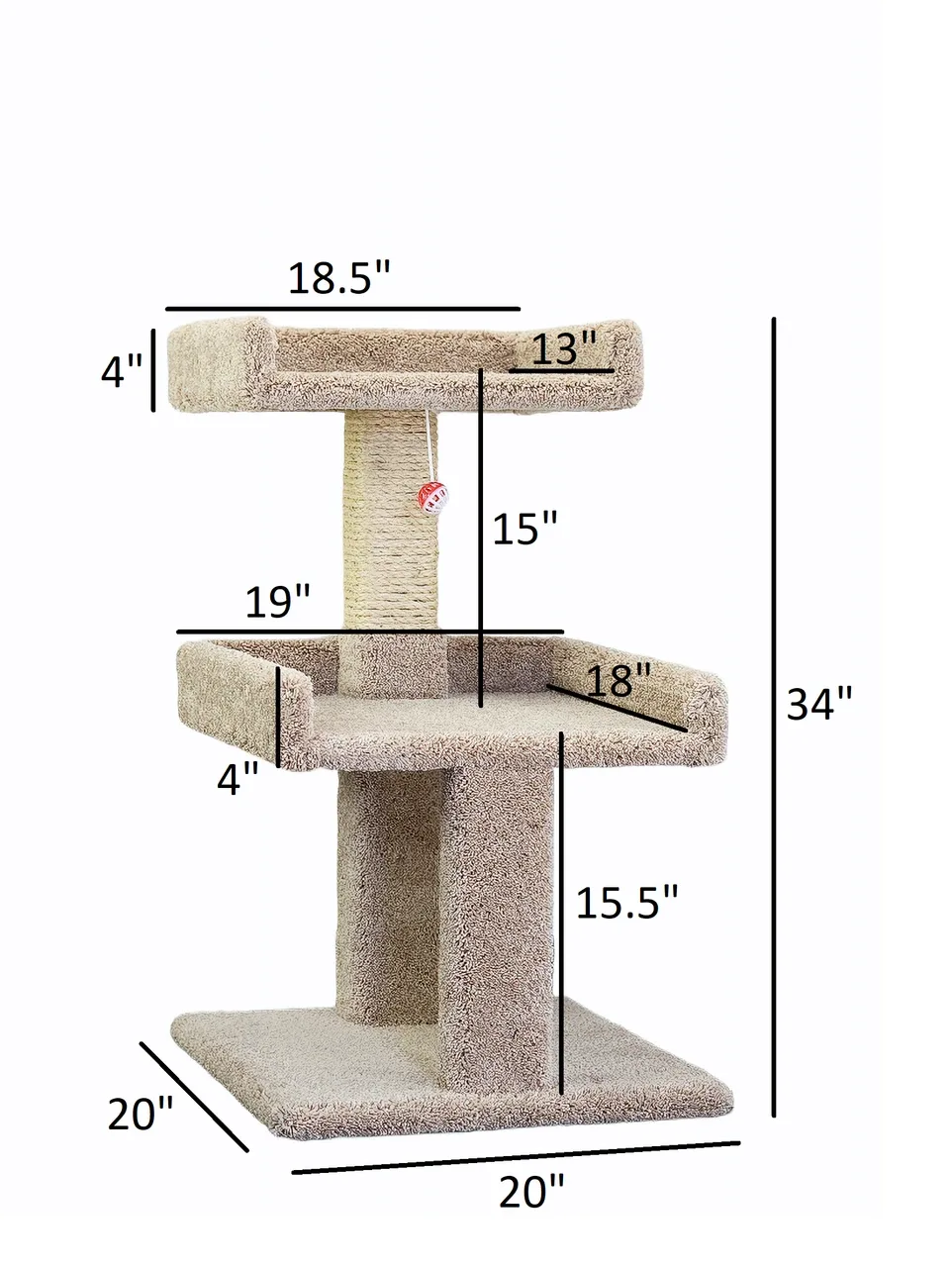 Window Cat Perch for Large Cats | Solid Wood Wide Platform Indoor Cat Perch - Image 2