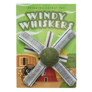 Windy Whiskers Spinning Catnip Toy