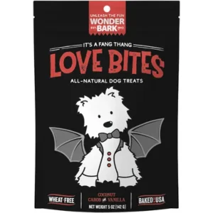 Wonder Bark It's A Fang Thang Love Bites Coconut, Carob & Vanilla Baked Dog Treats