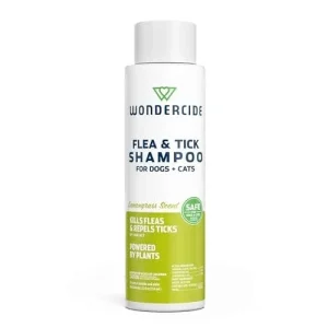 Wondercide Flea & Tick Shampoo for Dogs and Cats - Flea and Tick Treatment with Natural Essential Oils - Powered by Plants - Lemongrass Scent, 12oz