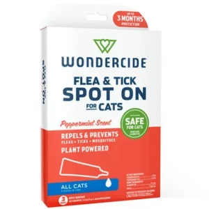 Wondercide Flea & Tick Spot On for Cats w/ Natural Essential Oils, 3