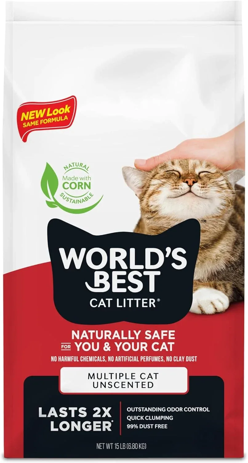 World's Best Cat Litter® 15lb Multiple Cat Unscented
