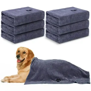 WOUSEDO Microfiber Dog Towels for Drying Dogs – Super Absorbent Quick Dry Pet Bath Towel