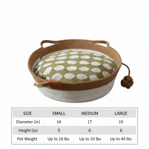 Woven Comfort Nest - All-Season Rattan Pet Bed