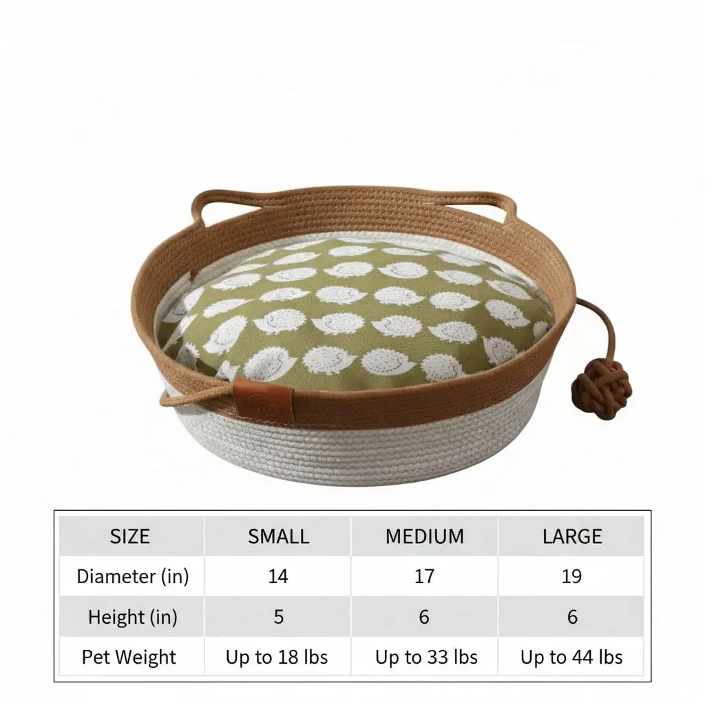 Woven Comfort Nest - All-Season Rattan Pet Bed
