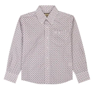 Wrangler Boy's Red Geo Print Shirt