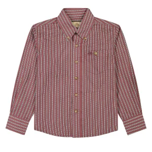 Wrangler Boy's Red Stripe Classic Shirt