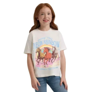 Wrangler Girl's Lainey Wilson Neon Rainbow Tee Shirt