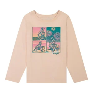 Wrangler Girl's Rodeo Scene Long Sleeve Tee Shirt
